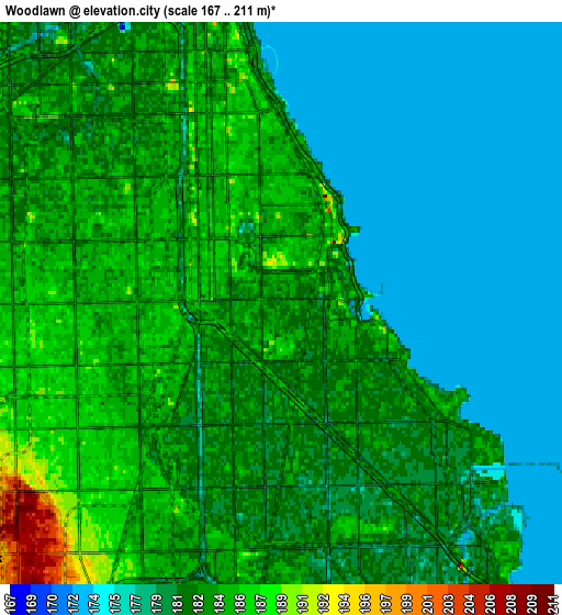 Zoom OUT 2x Woodlawn, United States elevation map