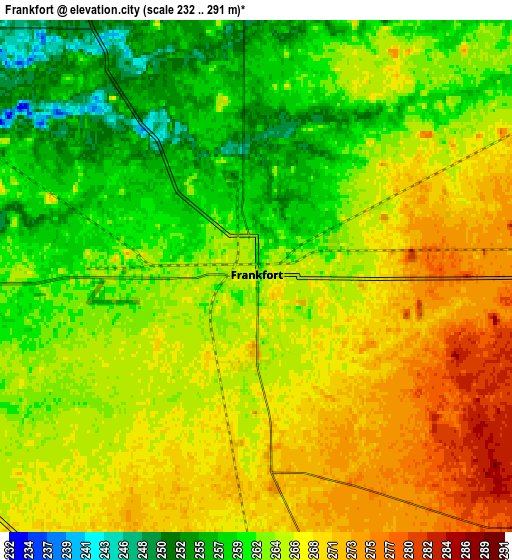 Zoom OUT 2x Frankfort, United States elevation map