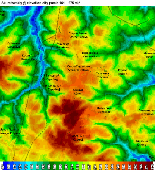 Zoom OUT 2x Skuratovskiy, Russia elevation map
