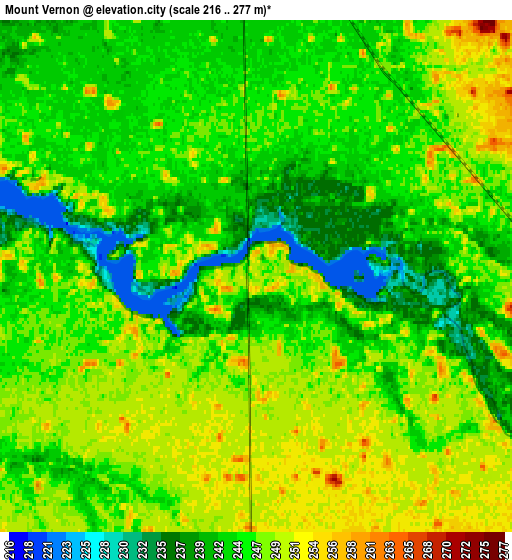 Zoom OUT 2x Mount Vernon, United States elevation map