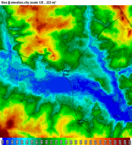 Zoom OUT 2x Siva, Russia elevation map