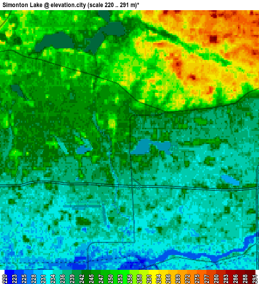 Zoom OUT 2x Simonton Lake, United States elevation map