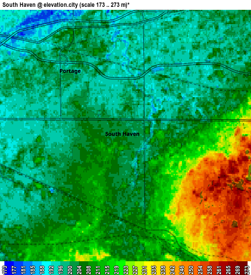 Zoom OUT 2x South Haven, United States elevation map