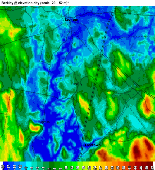 Zoom OUT 2x Berkley, United States elevation map