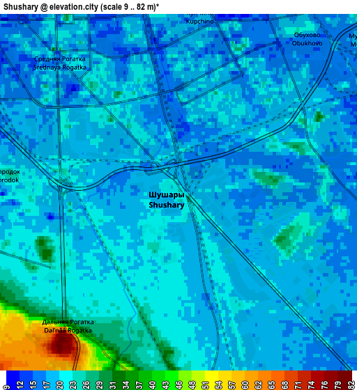 Zoom OUT 2x Shushary, Russia elevation map