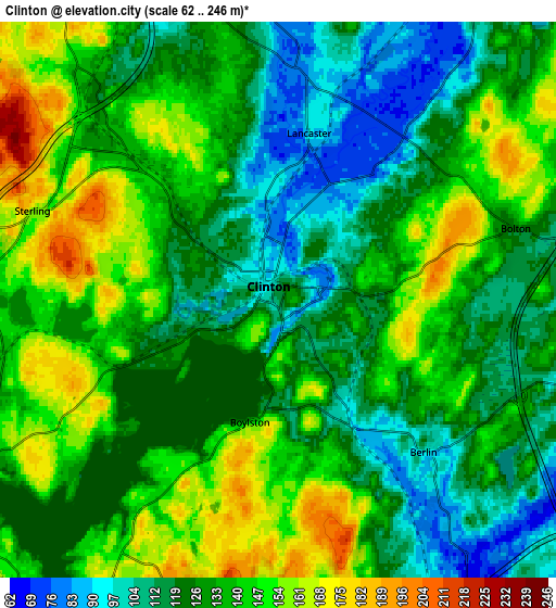 Zoom OUT 2x Clinton, United States elevation map