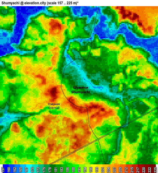 Zoom OUT 2x Shumyachi, Russia elevation map