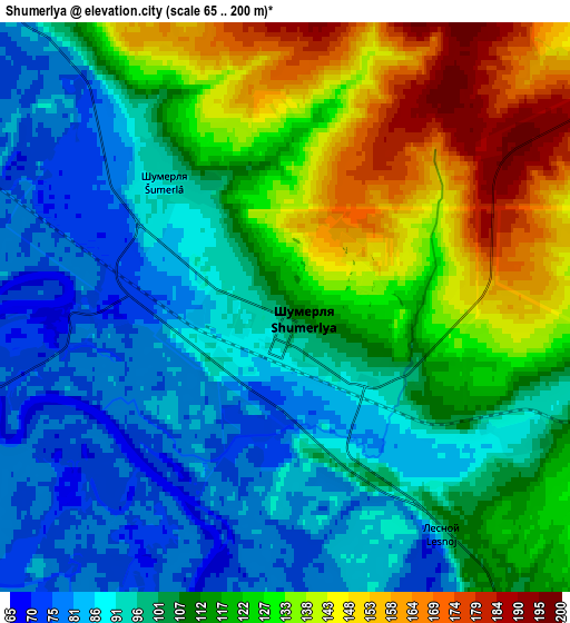 Zoom OUT 2x Shumerlya, Russia elevation map