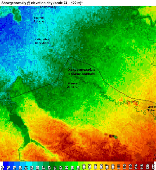 Zoom OUT 2x Shovgenovskiy, Russia elevation map