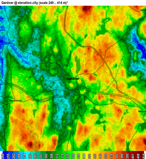 Zoom OUT 2x Gardner, United States elevation map