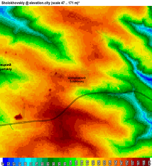 Zoom OUT 2x Sholokhovskiy, Russia elevation map