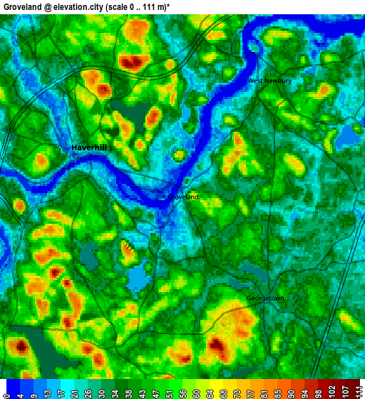 Zoom OUT 2x Groveland, United States elevation map