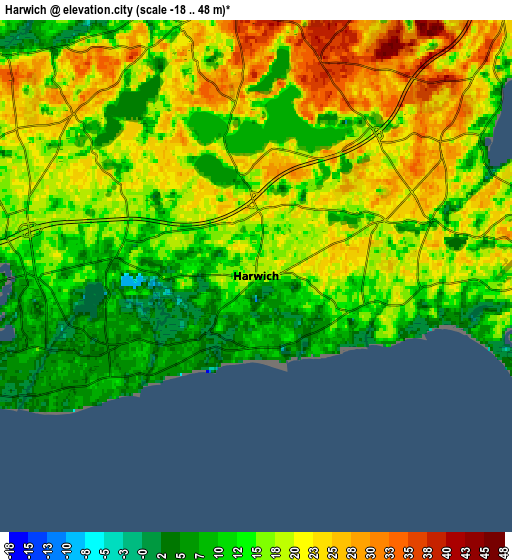 Zoom OUT 2x Harwich, United States elevation map