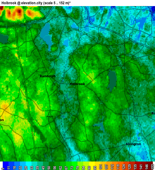 Zoom OUT 2x Holbrook, United States elevation map