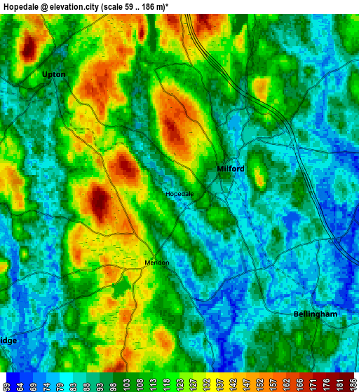 Zoom OUT 2x Hopedale, United States elevation map