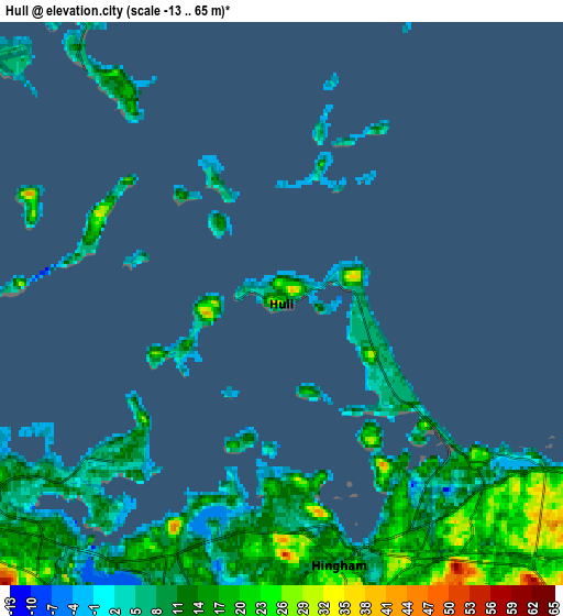 Zoom OUT 2x Hull, United States elevation map