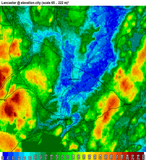 Zoom OUT 2x Lancaster, United States elevation map