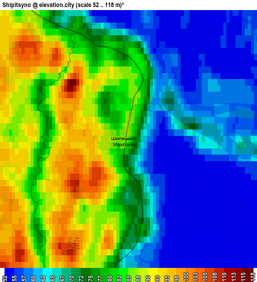 Zoom OUT 2x Shipitsyno, Russia elevation map