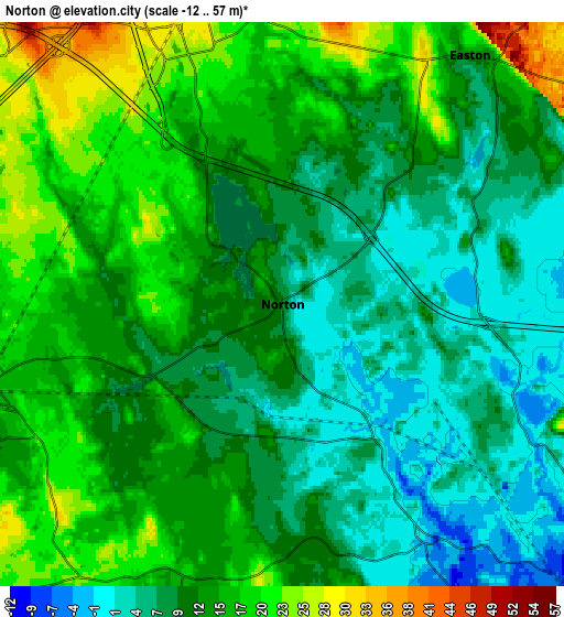Zoom OUT 2x Norton, United States elevation map