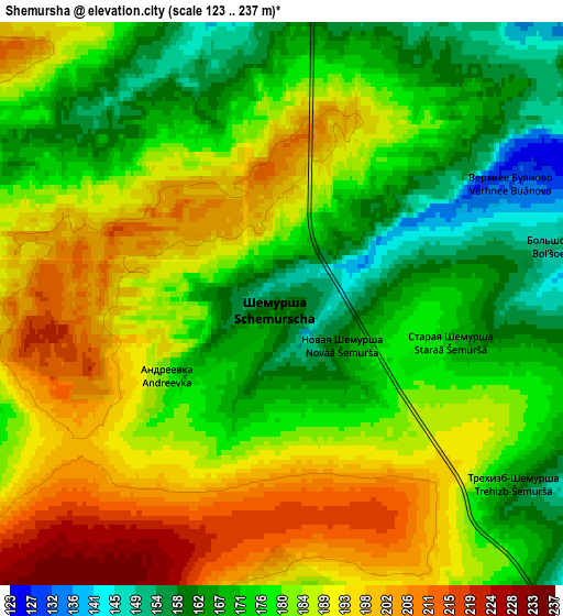 Zoom OUT 2x Shemursha, Russia elevation map