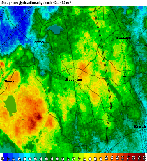 Zoom OUT 2x Stoughton, United States elevation map