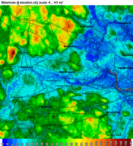 Zoom OUT 2x Watertown, United States elevation map