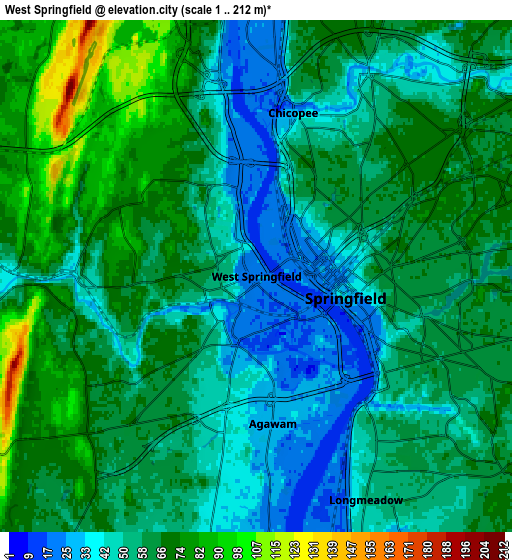 Zoom OUT 2x West Springfield, United States elevation map