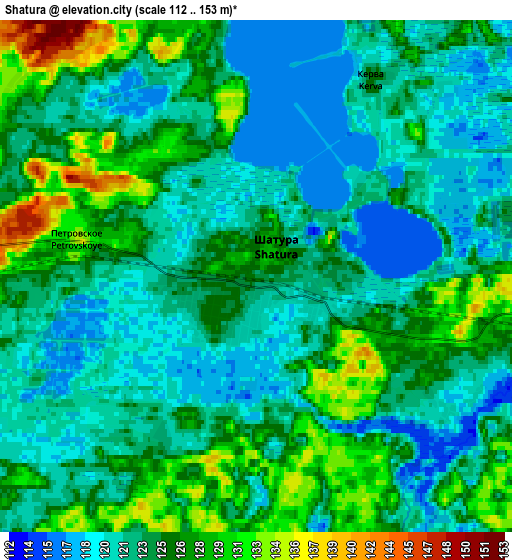 Zoom OUT 2x Shatura, Russia elevation map