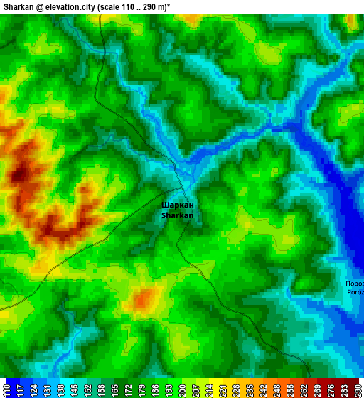 Zoom OUT 2x Sharkan, Russia elevation map