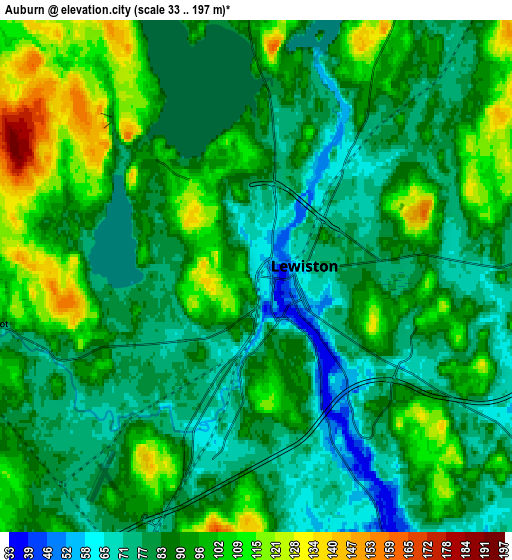 Zoom OUT 2x Auburn, United States elevation map