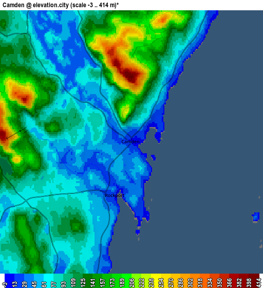 Zoom OUT 2x Camden, United States elevation map