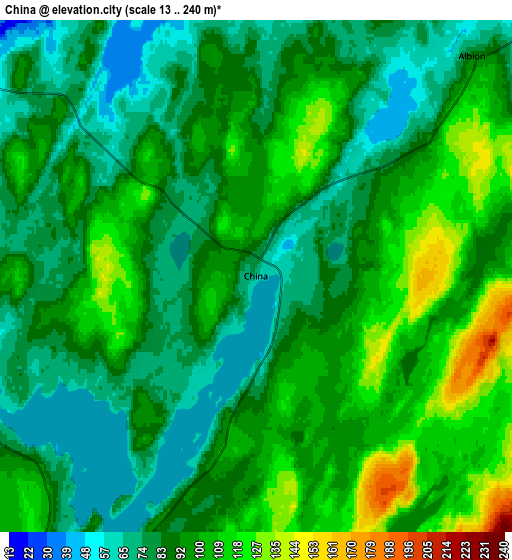 Zoom OUT 2x China, United States elevation map