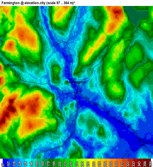 Zoom OUT 2x Farmington, United States elevation map