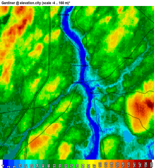 Zoom OUT 2x Gardiner, United States elevation map