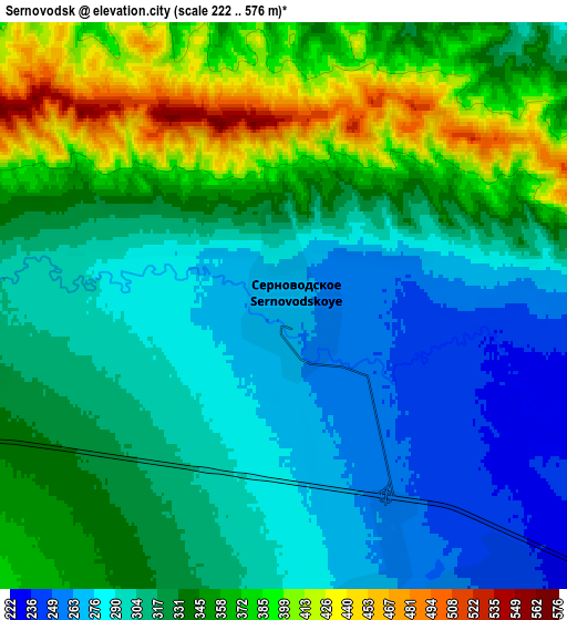Zoom OUT 2x Sernovodsk, Russia elevation map