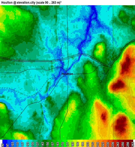 Zoom OUT 2x Houlton, United States elevation map