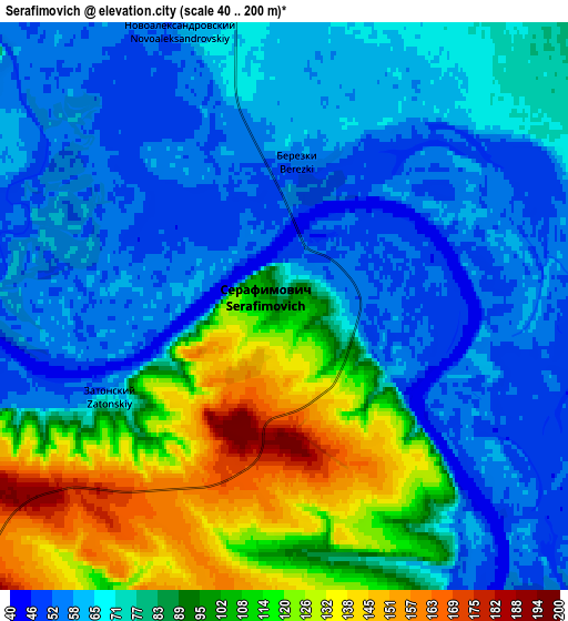 Zoom OUT 2x Serafimovich, Russia elevation map