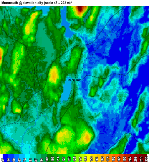 Zoom OUT 2x Monmouth, United States elevation map