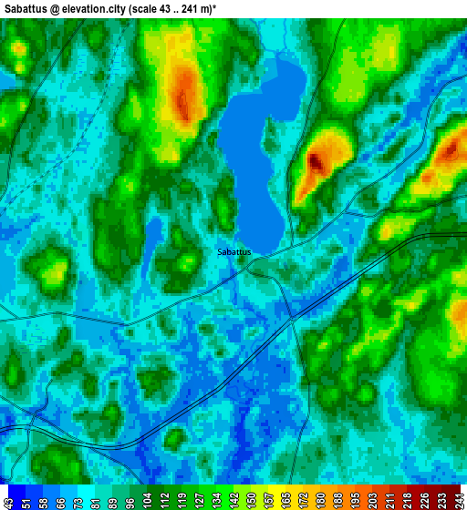 Zoom OUT 2x Sabattus, United States elevation map