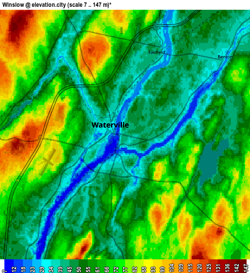 Zoom OUT 2x Winslow, United States elevation map