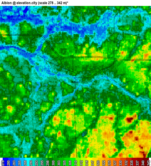 Zoom OUT 2x Albion, United States elevation map