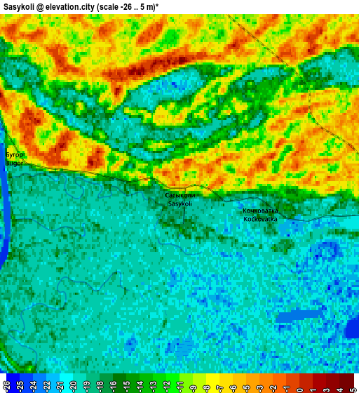 Zoom OUT 2x Sasykoli, Russia elevation map