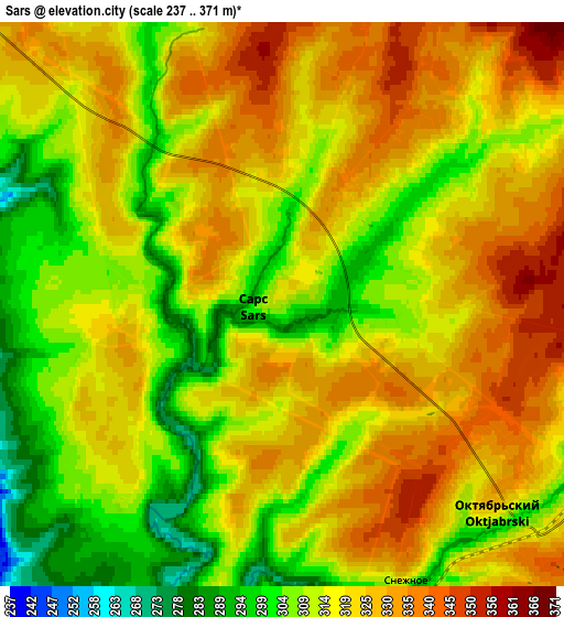 Zoom OUT 2x Sars, Russia elevation map