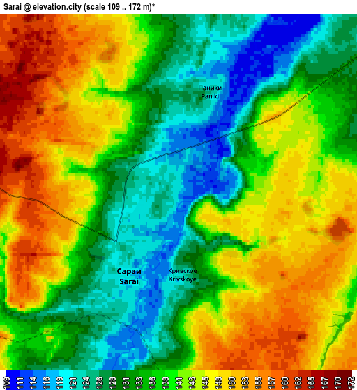 Zoom OUT 2x Sarai, Russia elevation map