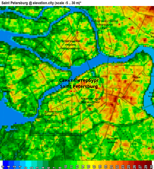 Zoom OUT 2x Saint Petersburg, Russia elevation map