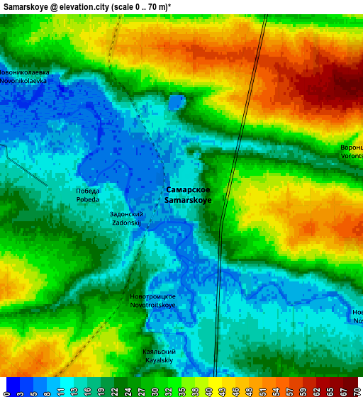 Zoom OUT 2x Samarskoye, Russia elevation map