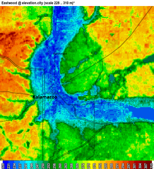 Zoom OUT 2x Eastwood, United States elevation map