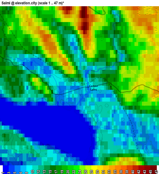 Zoom OUT 2x Salmi, Russia elevation map