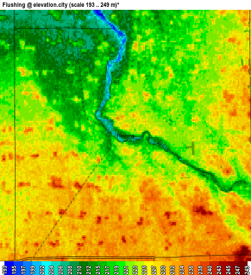 Zoom OUT 2x Flushing, United States elevation map