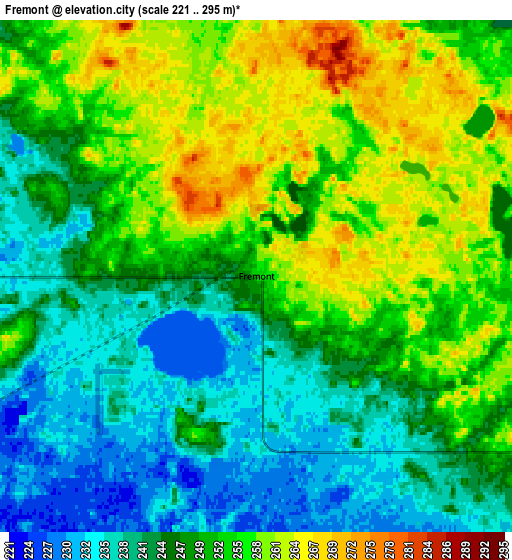 Zoom OUT 2x Fremont, United States elevation map